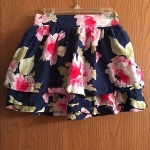 NWOT A&F Floral Ruffle Mini Skirt